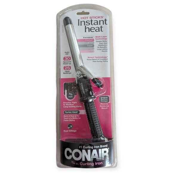 Conair Hot Sticks Instant Heat 3/4" Curling Iron NWT - Picture 1 of 8